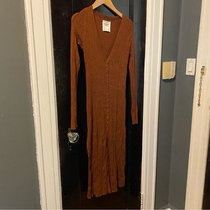 Abercrombie Orange Duster Cardigan